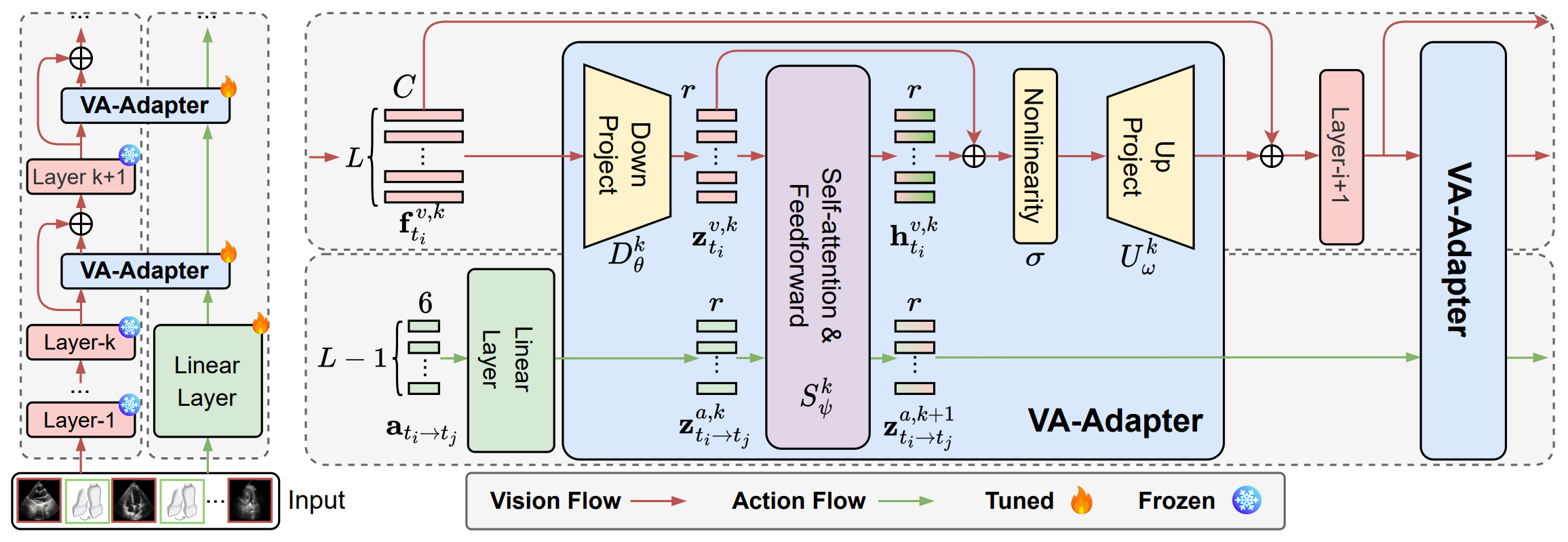 VA-Adapter: Adapting Ultrasound Foundation Model to Echocardiography Probe Guidance